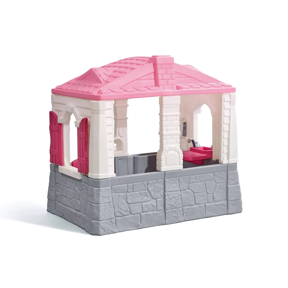 Step2 Neat & Tidy Cottage II Brown Playhouse Plastic Kids Outdoor Toy G21972