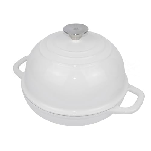 Enameled Cast Iron Dutch Oven with Lid for Bread Baking, 5 qt Cyan I339101