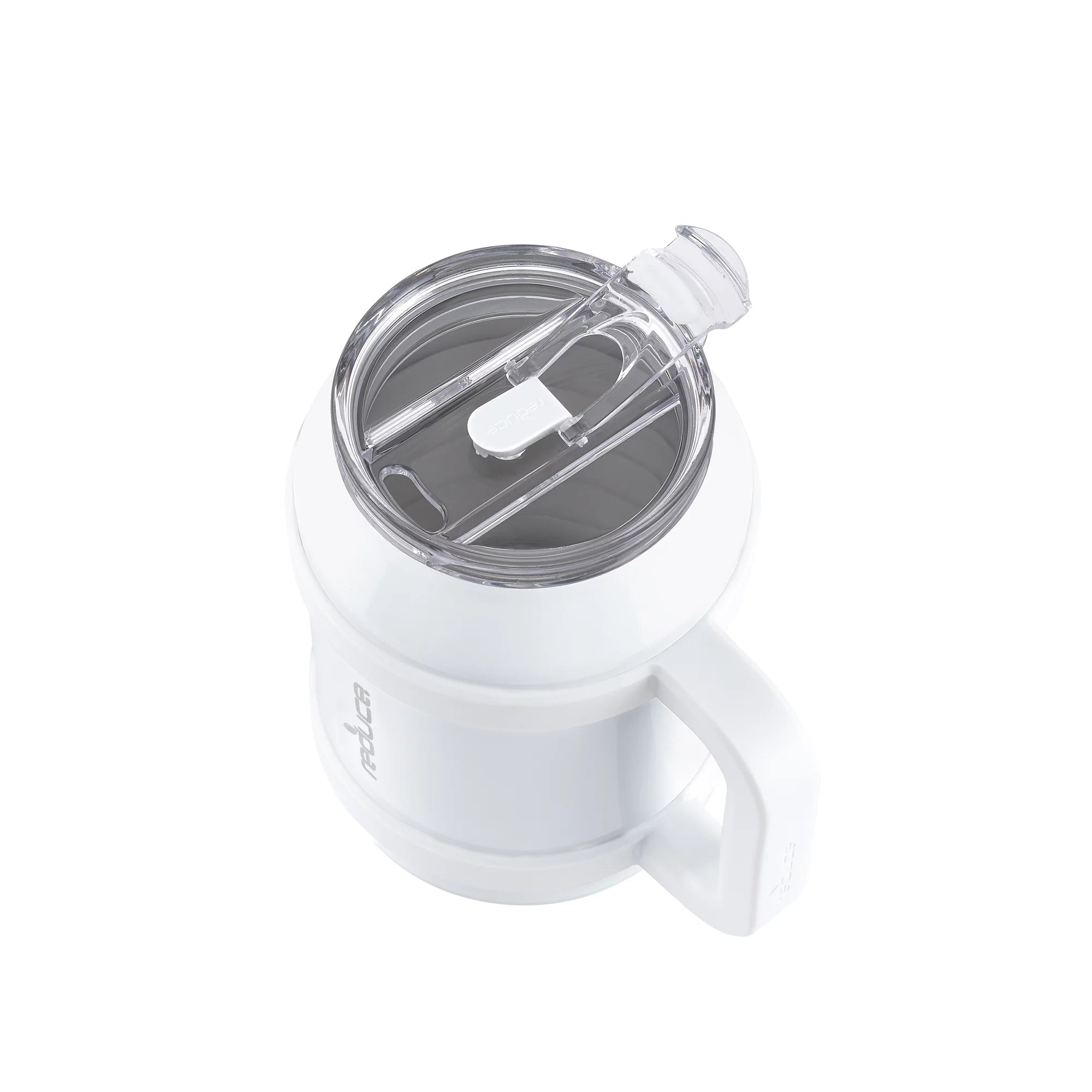 Vacuum Insulated Stainless Steel Mug with Lid and Straw, White, 50 fl oz O34409