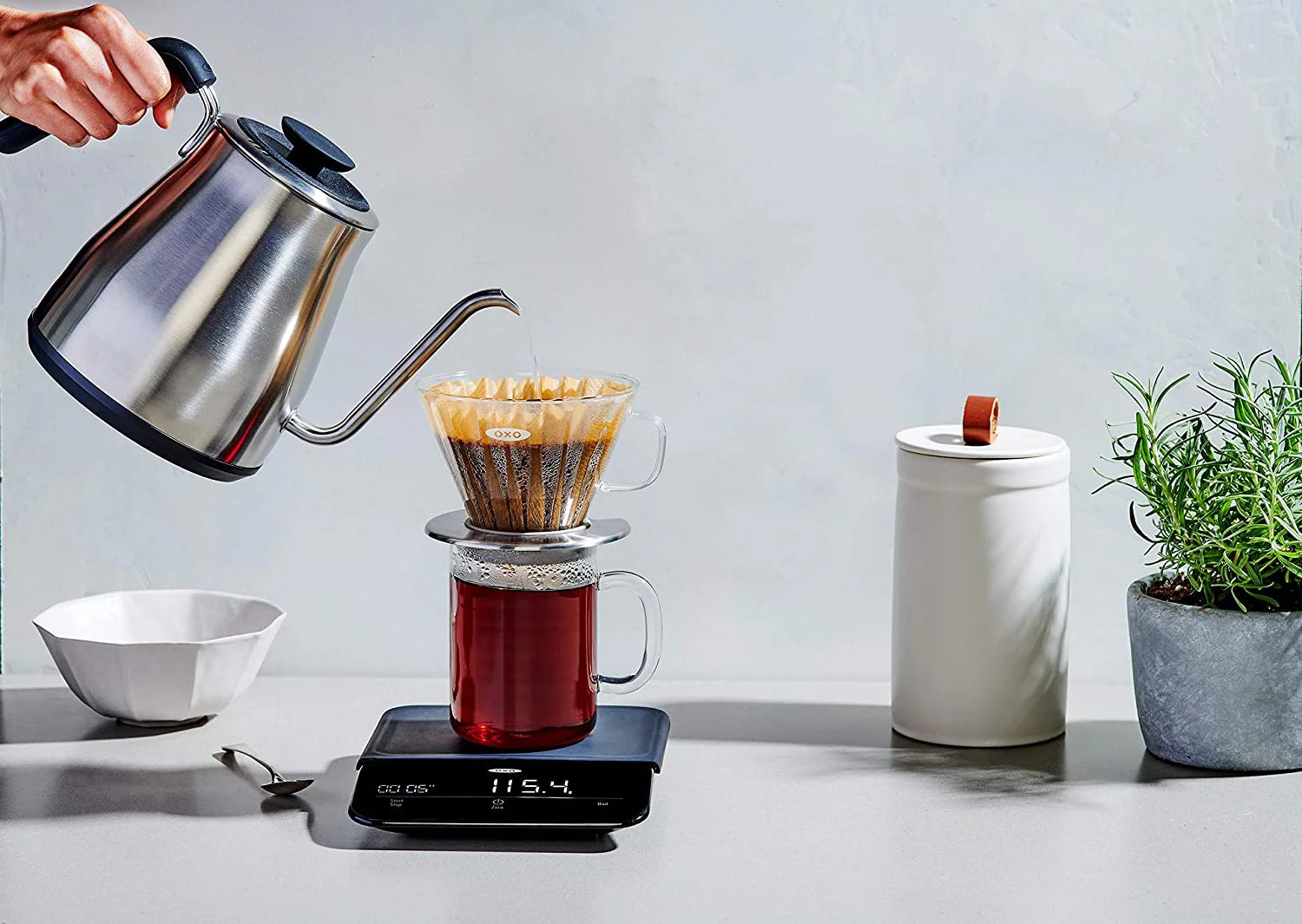 OXO Brew Gooseneck Electric Kettle 1L Stainless Steel H181