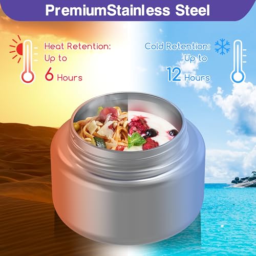 Bento Box for Kids - Leak-Proof Lunch Box with Insulated Thermos Food Jar, Blue O585527