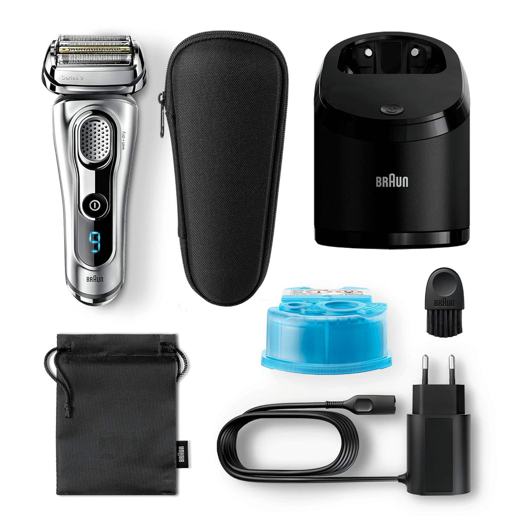 Braun Series 9 Electric Shaver for Men 9292cc, Wet and Dry, with Clean & Charge Station B3128