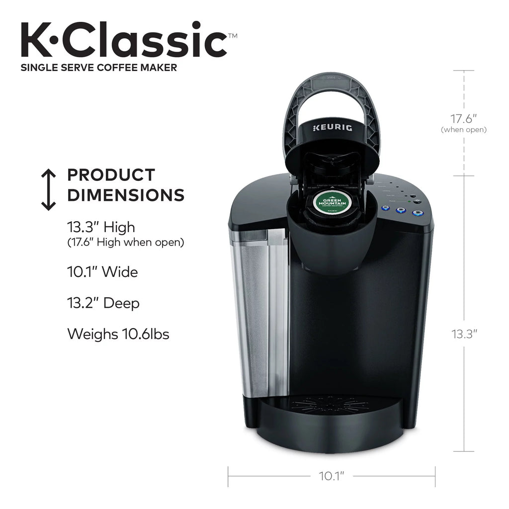 Keurig K-Classic Single Serve K-Cup Pod Coffee Maker, Black Q868