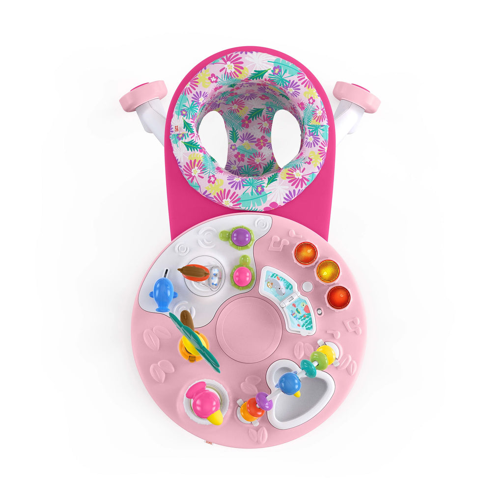 Bright Starts Around We Go 2-in-1 Baby Activity Center & Table, Tropic Coral J1927