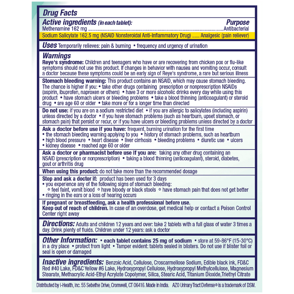 AZO Urinary Tract Defense Antibacterial Protection, 24 Tablets I500485