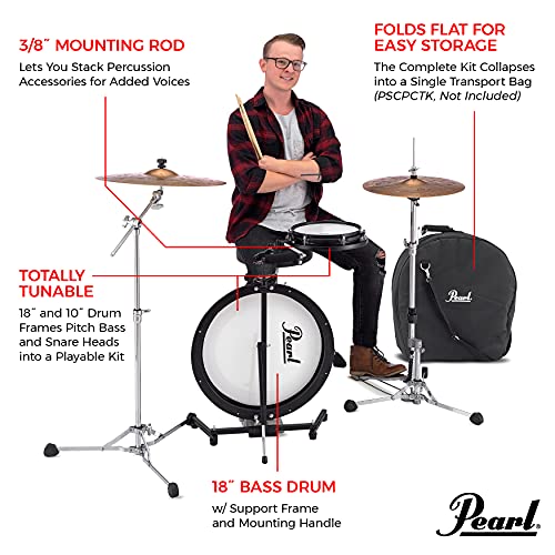 Pearl Compact Traveler Drum Set 18" Bass & 10" Snare with Bag U841