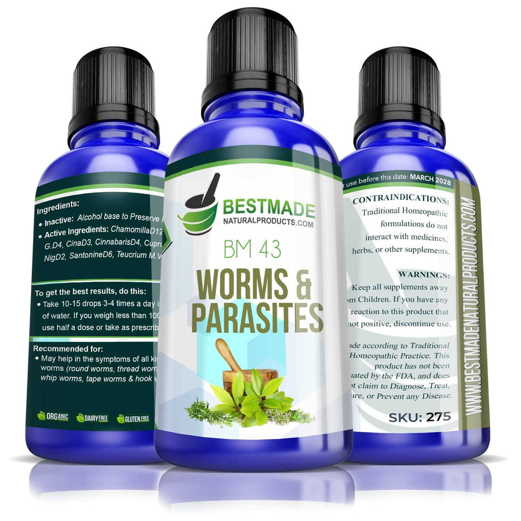 Bestmade Natural Products Worms and Parasites Remedy for Humans Bm43 J537