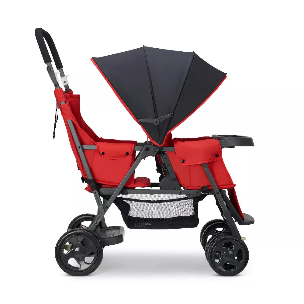 Joovy Caboose Too Sit and Stand Tandem Double Stroller, Red W498171