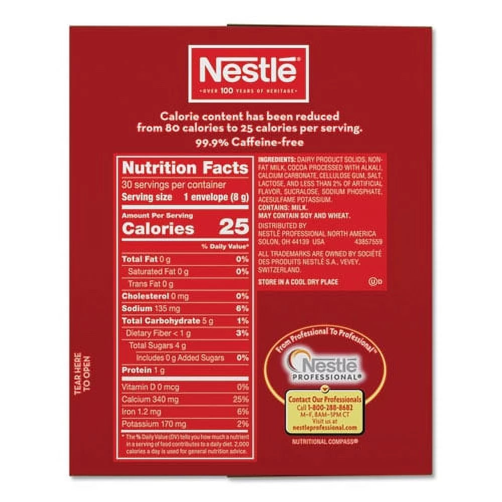 No-Sugar-Added Hot Cocoa Mix Envelopes, Rich Chocolate, 0.28 Oz Packet, 30/box, Bundle of 2 O165894
