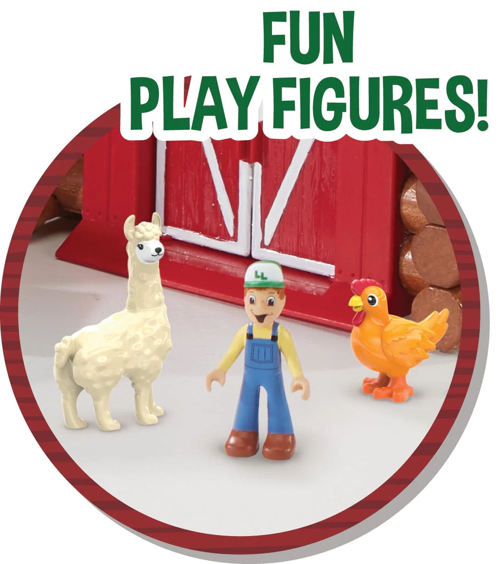 LINCOLN LOGS Fun on the Farm Real Wood Logs 102 Pieces Ages 3+ N3988
