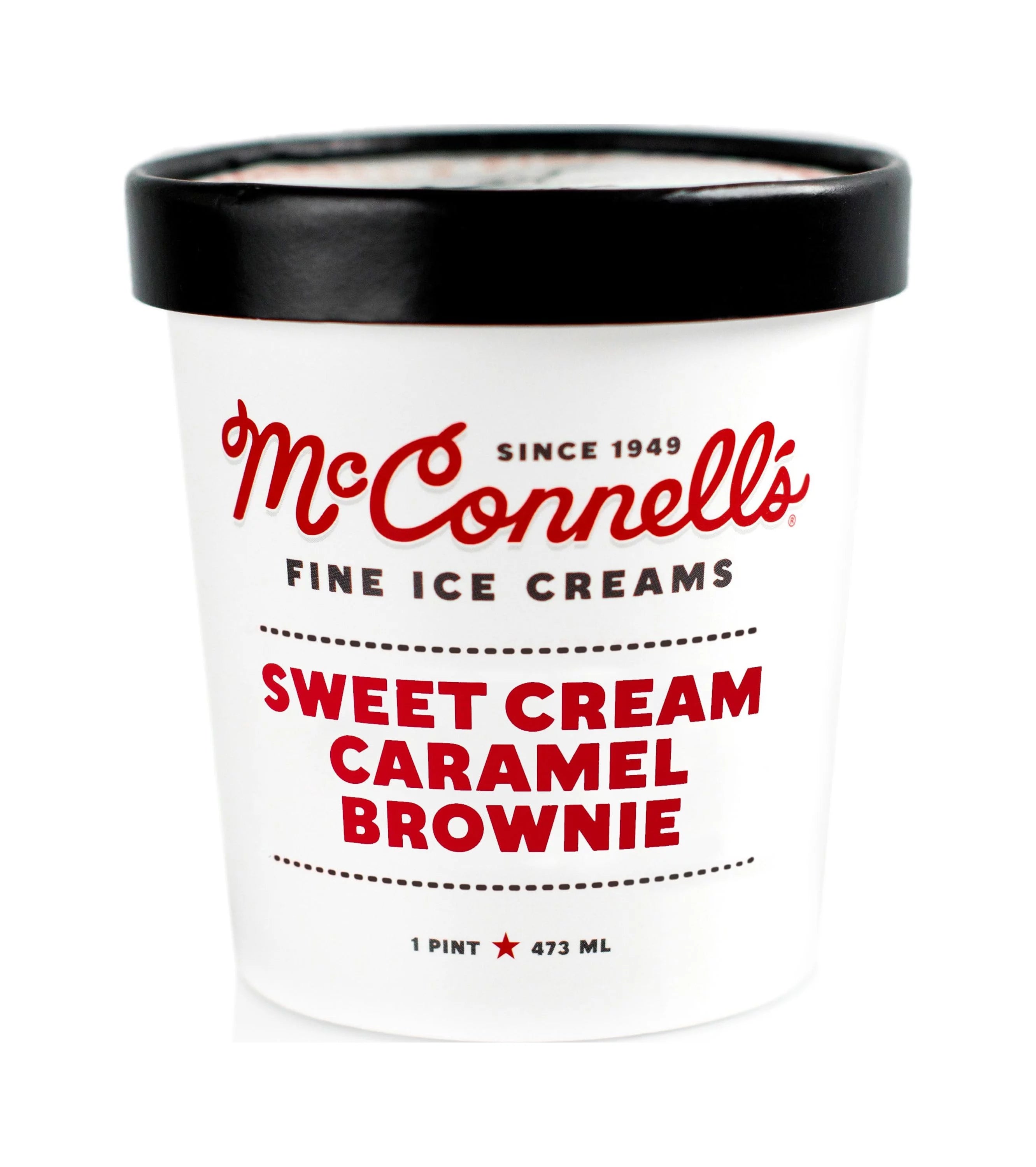 McConnell's Sweet Cream Caramel Brownie Ice Cream, 16 oz. U995556