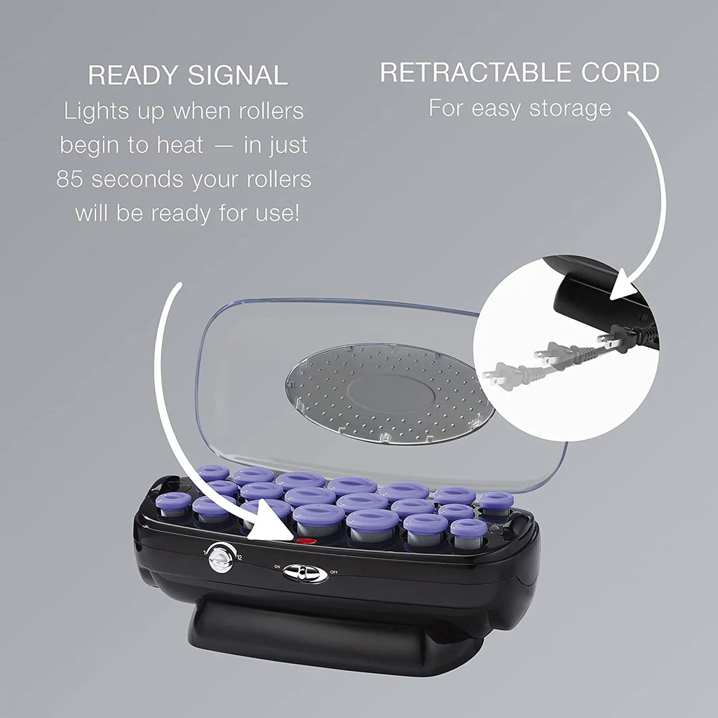 INFINITIPRO BY CONAIR Ceramic Flocked Hot Roller Set with 20 Rollers X295