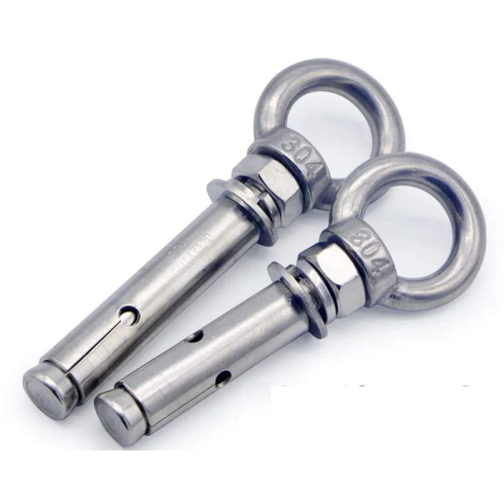 Lifting Eye Bolt 304 Stainless Steel Sleeve Anchor M10x70mm 2pcs W495876
