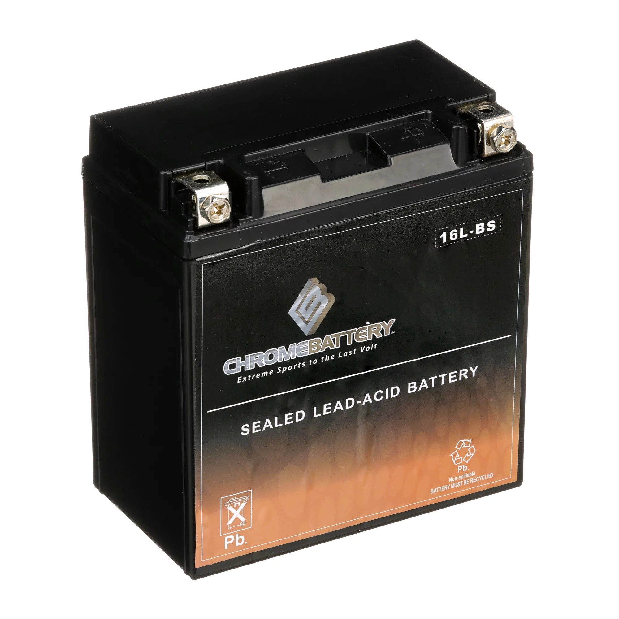 Chrome Battery YTX16L-BS (16L-BS 12 Volt,14 Ah, 230 CCA) Atv Battery for Kawasaki 300cc Klf300-c Bayou 300 4x4 Cn 1992