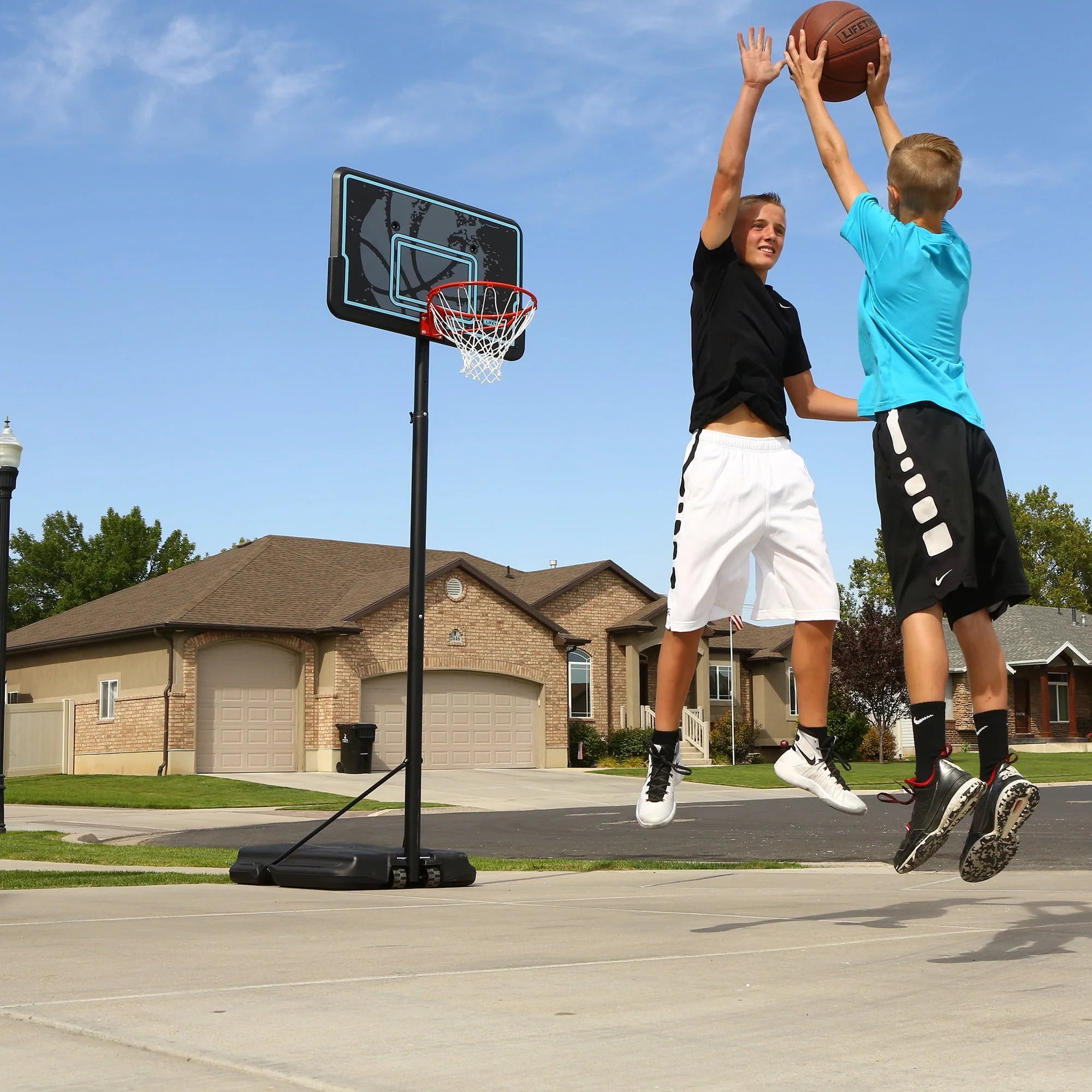 Lifetime Adjustable Portable Basketball Hoop, 44 inch HDPE Plastic Impact A80209