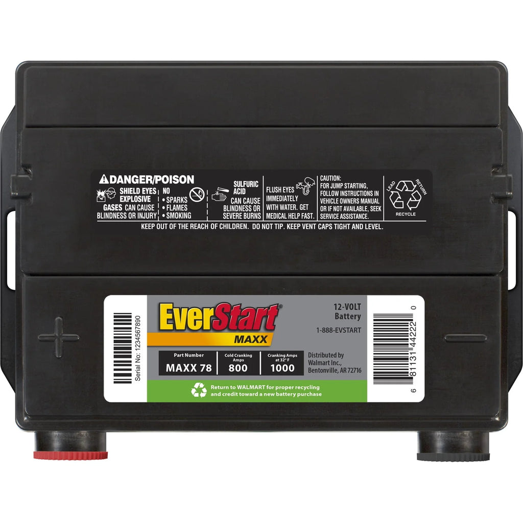 EverStart Maxx Lead Acid Automotive Battery Group Size 78 12 Volt 800 CCA N67793