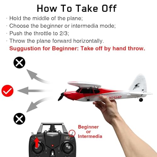 VOLANTEXRC RC Plane Trainer Sport Cub 4CH Remote Control Airplane RTF for Beginners U4716