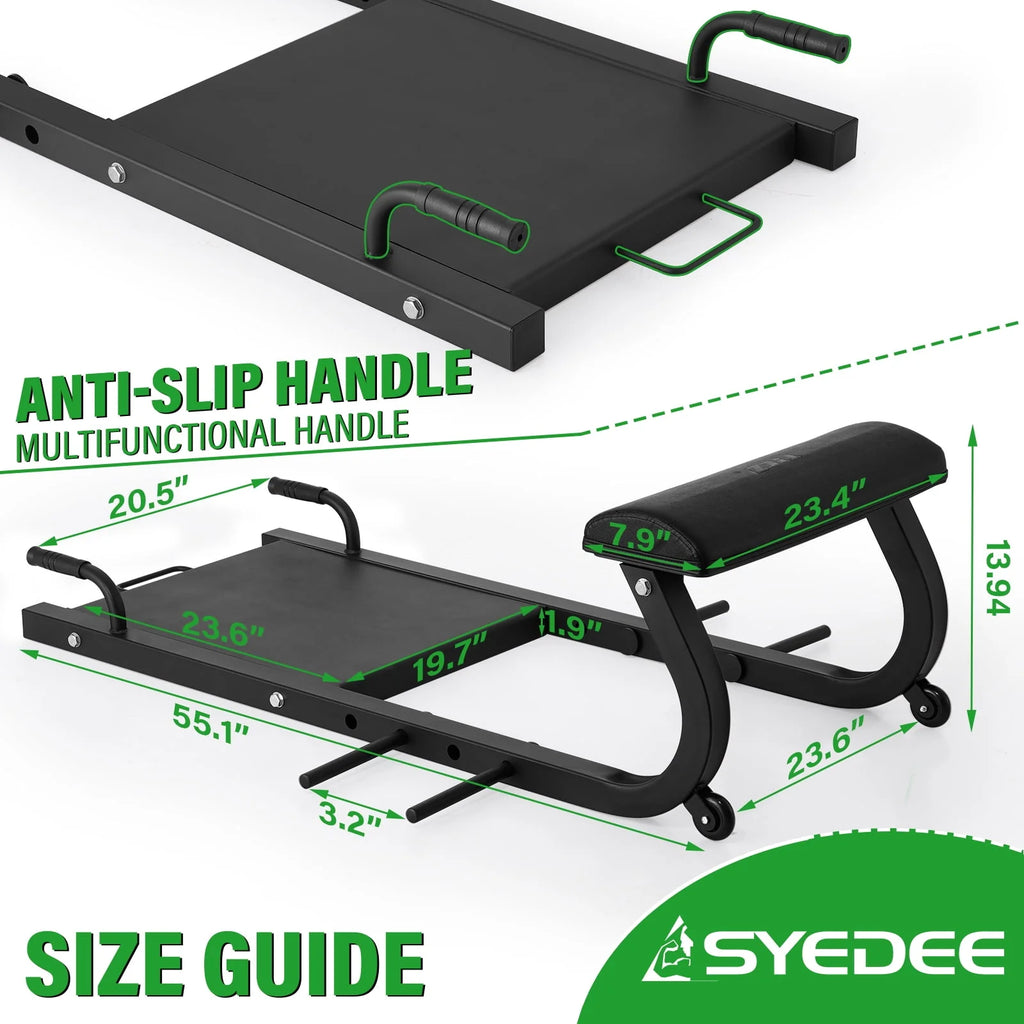 syedee Glute Bridge Machine, Heavy Duty Plate-Loaded Hip Thrust, Red J397479