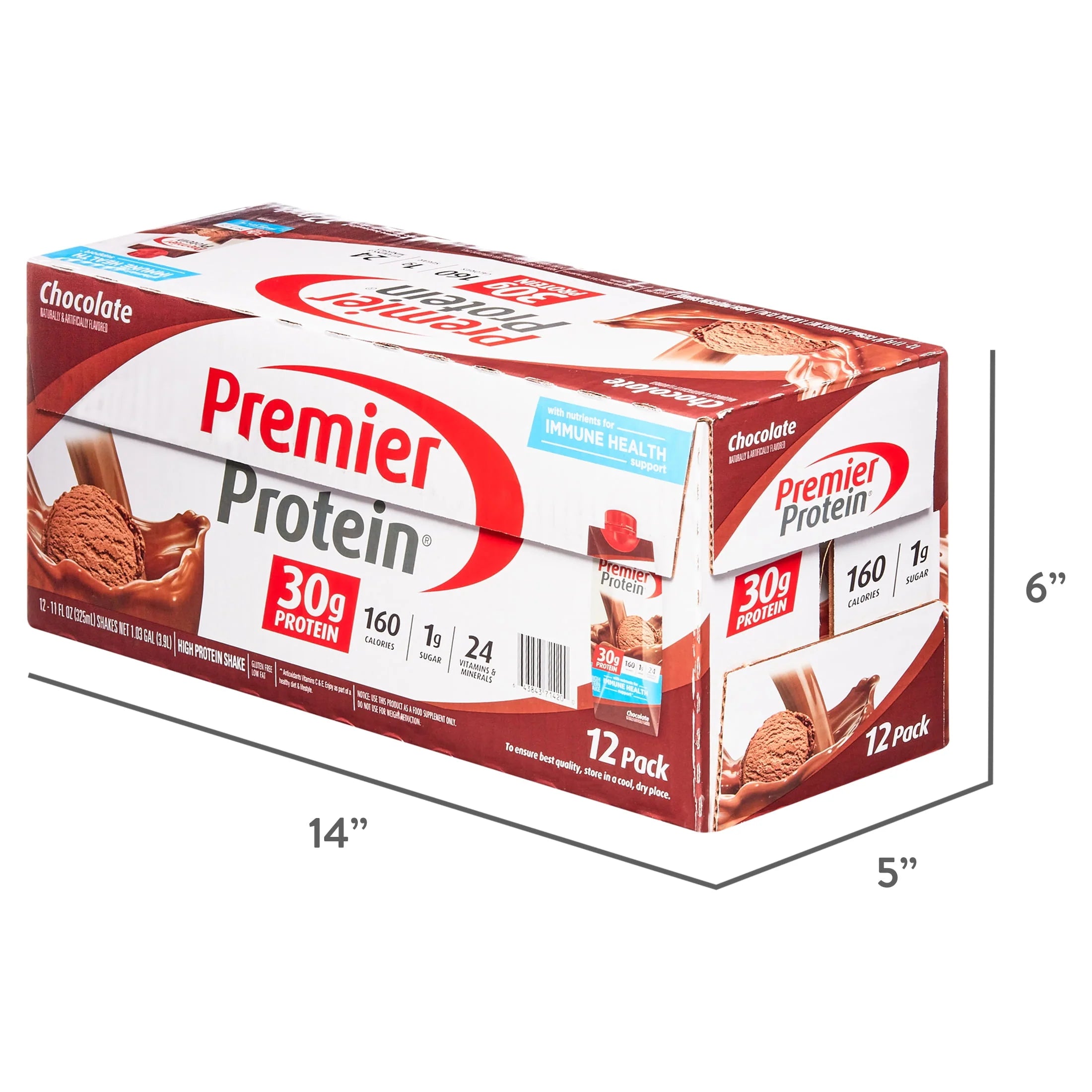Premier Protein Shake, Chocolate, 11 fl oz, 12 Ct H339