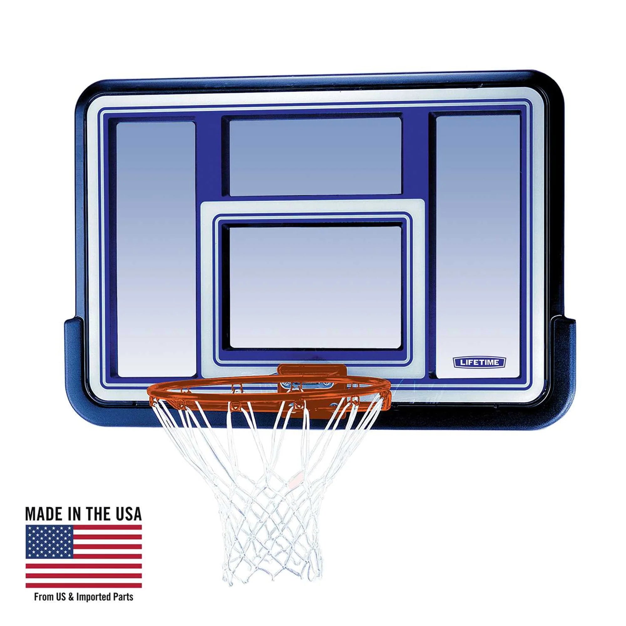 Lifetime Basketball Backboard and Rim Combo, 44 inch Polycarbonate (73650)