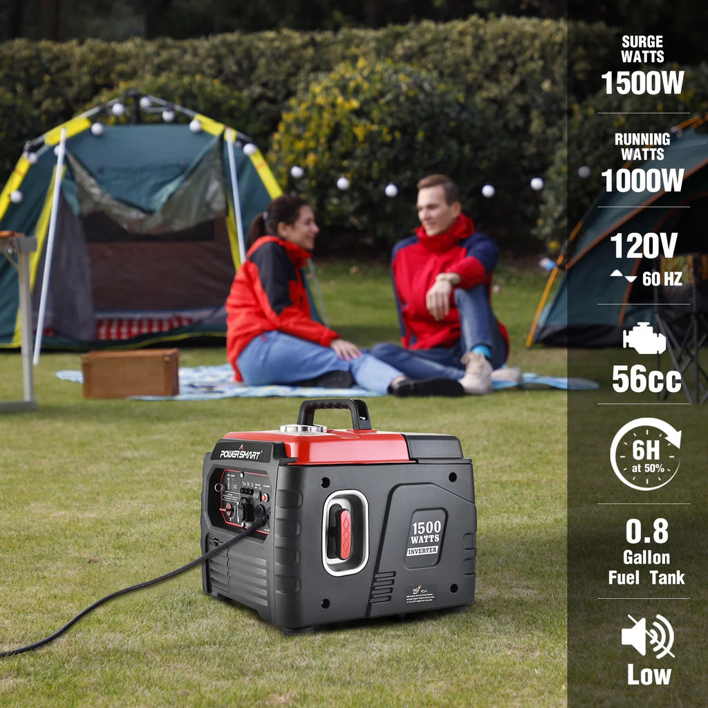 PowerSmart 1500 Watt Portable Gas Inverter Generator D47597