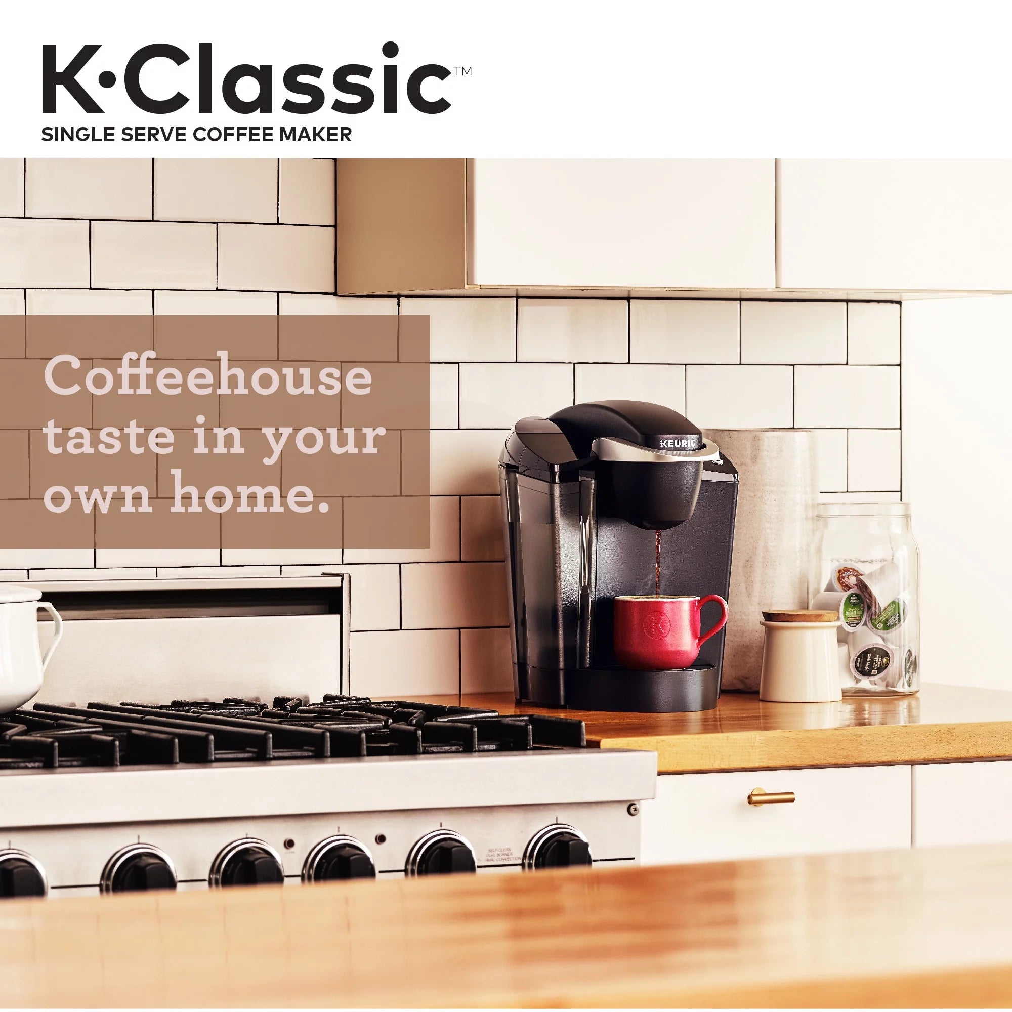 Keurig K-Classic Single Serve K-Cup Pod Coffee Maker, Black Q868