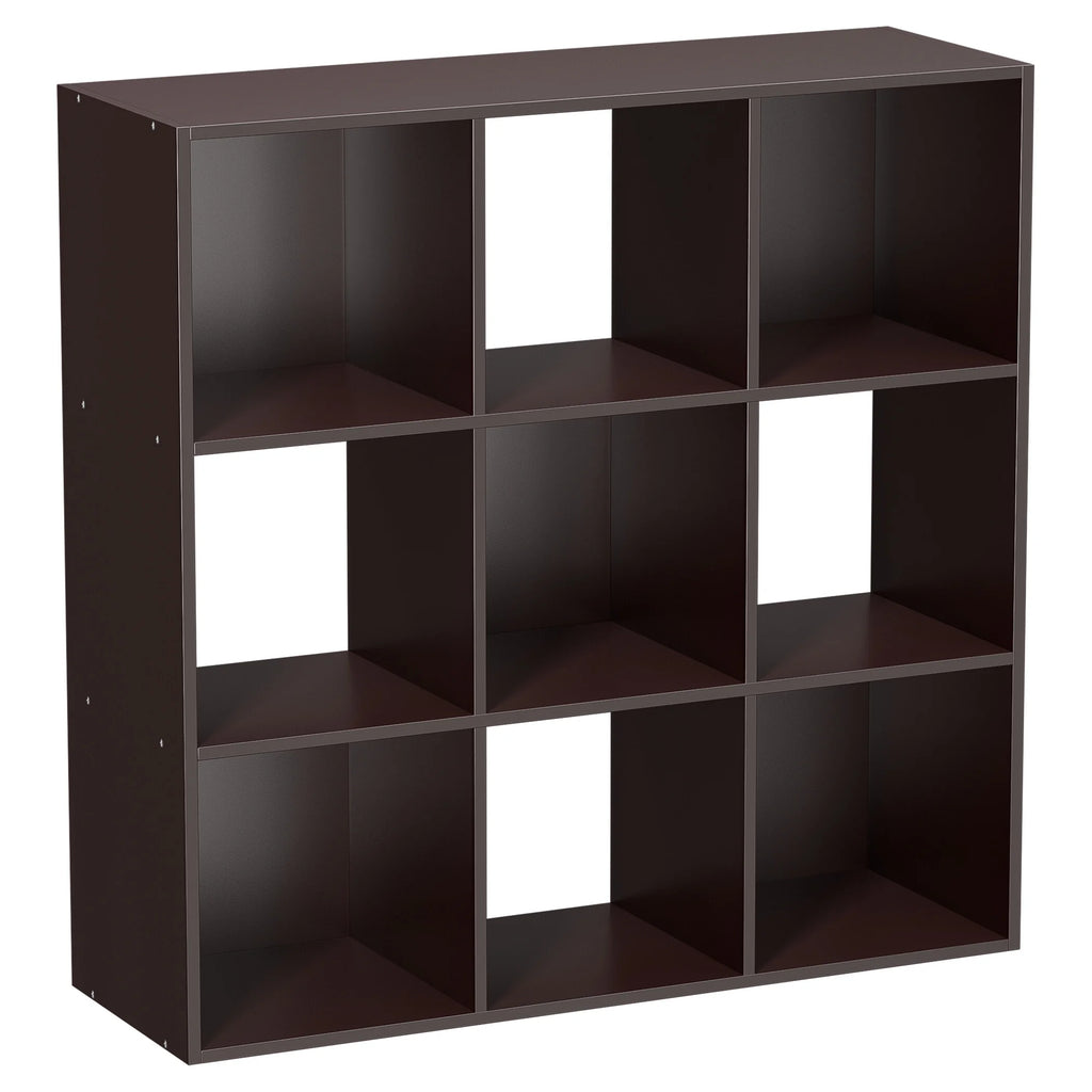 HomGarden 3-Tier 9 Cube Storage Organizer Wood Bookcase Cabinet Black A19933
