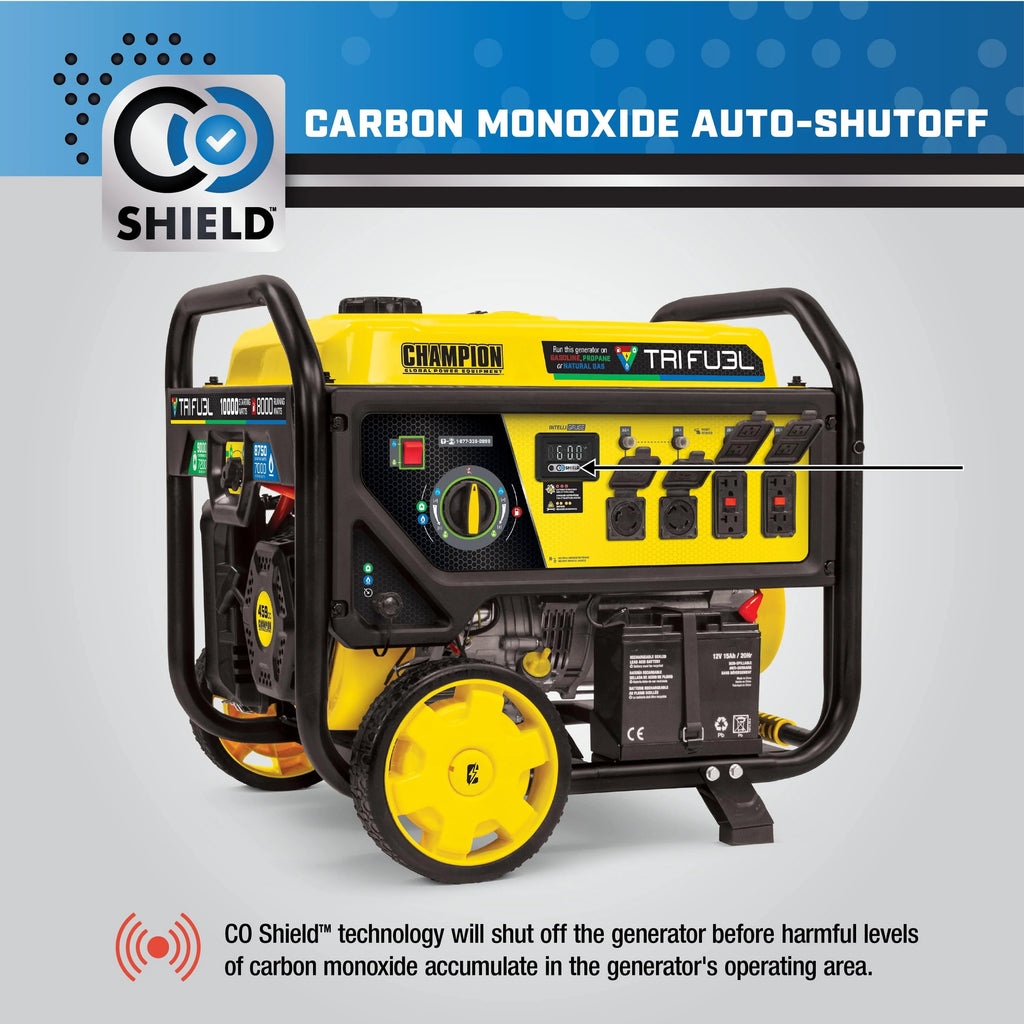 Champion Power Equipment 8000-Watt Tri-Fuel Portable Generator with Electric Start X701742