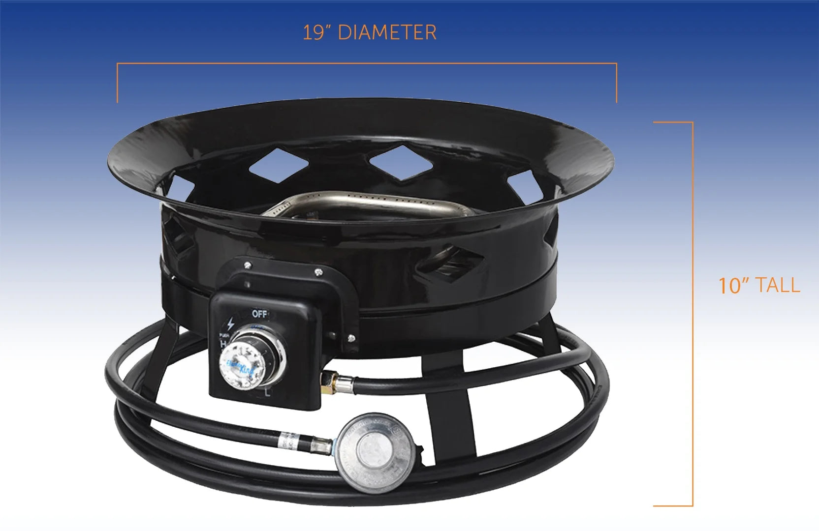 Flame King Portable Propane Outdoor Gas Fire Pit with Cover & Carry Kit E785528