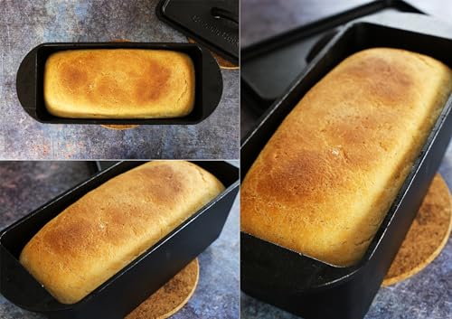Cast Iron Bread Pan with Lid, Pre-Seasoned Loaf Pan U818
