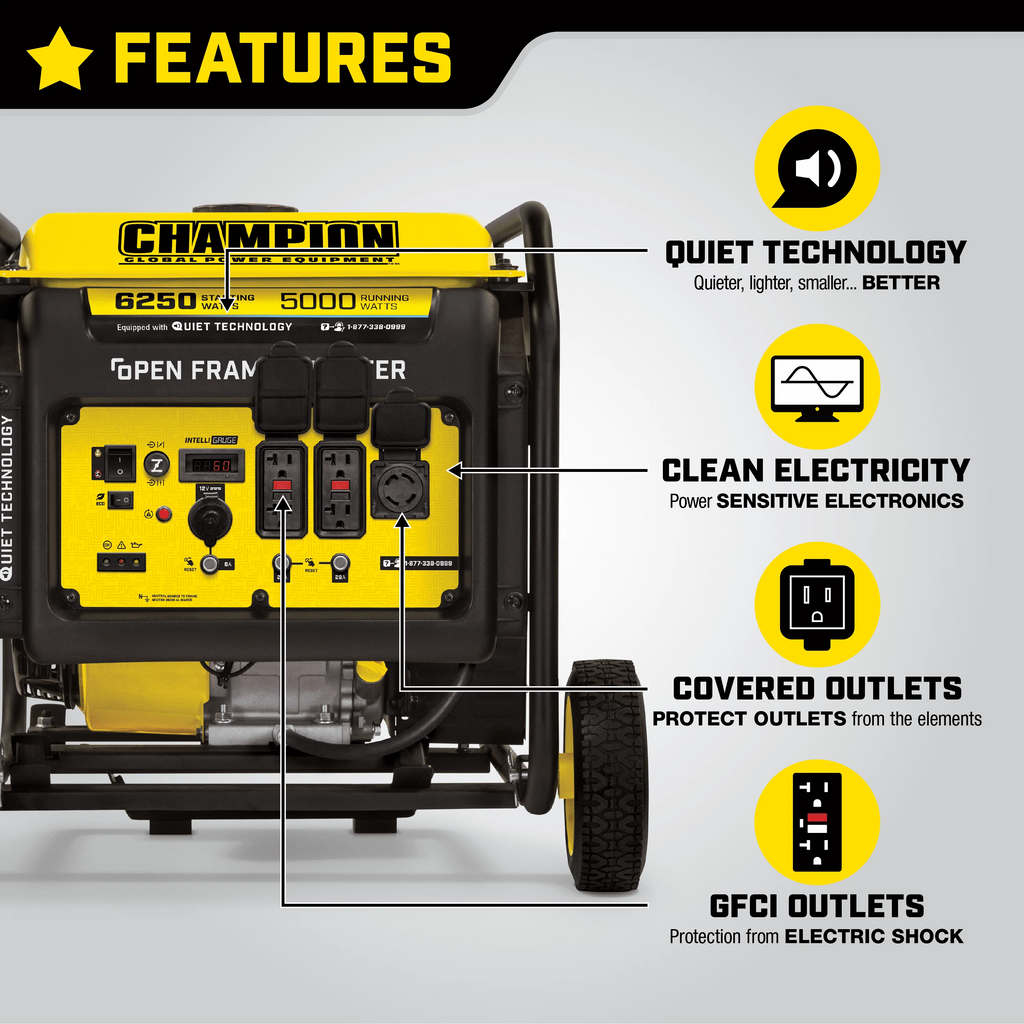 Champion Power Equipment 6250-Watt Open Frame Inverter W80192