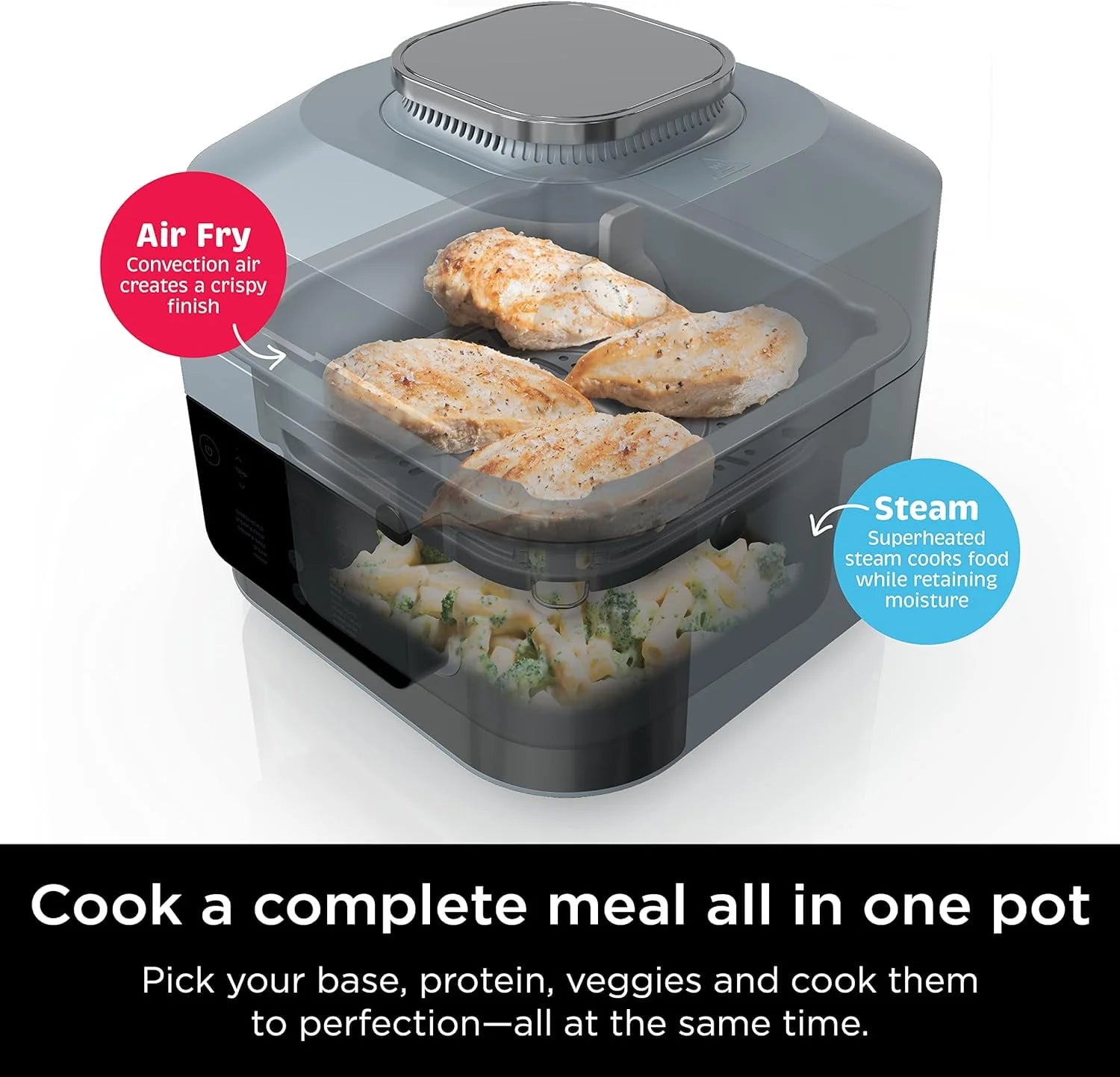 Ninja Speedi Rapid Cooker & Air Fryer SF302A, 6-Quart Y463215