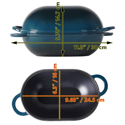 Cast Iron Bread Pan with Lid, Pre-Seasoned Loaf Pan U818