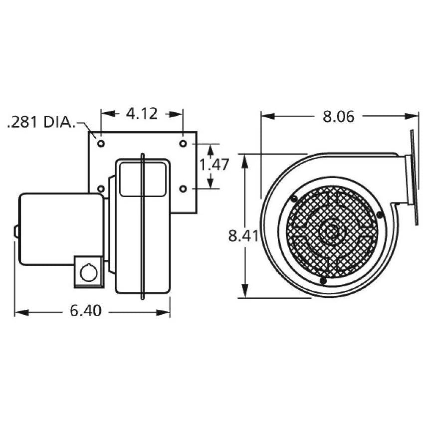 Fasco 50755-D500 Pellet Stove Convection Blower Fan 115V H23463