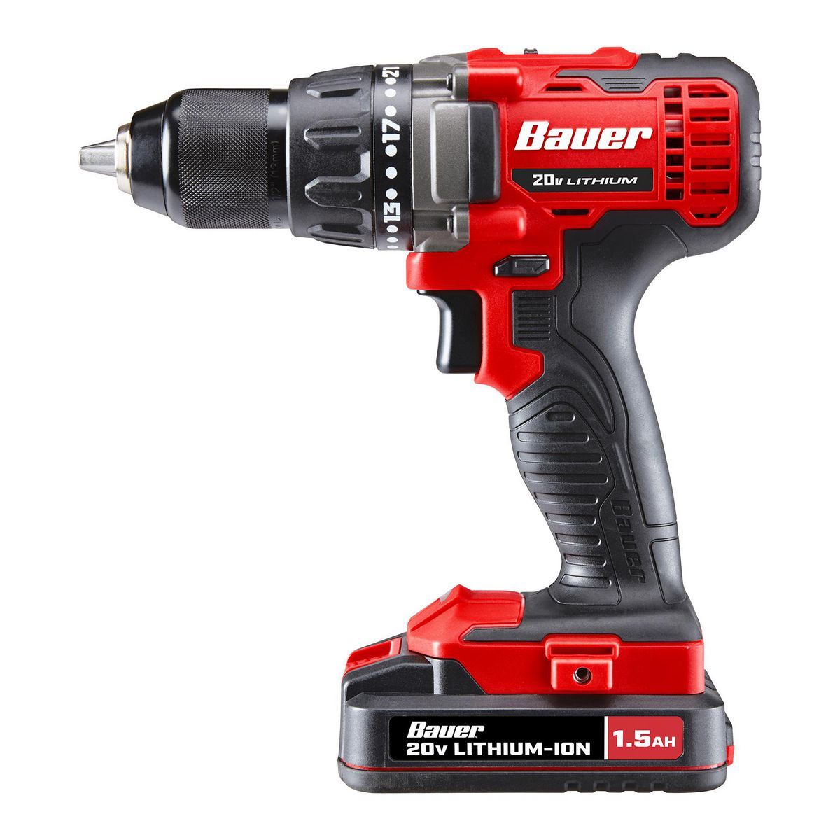 BAUER 20V Cordless Drill and Impact Driver Kit with 1.5 Ah Batteries and Charger S127969