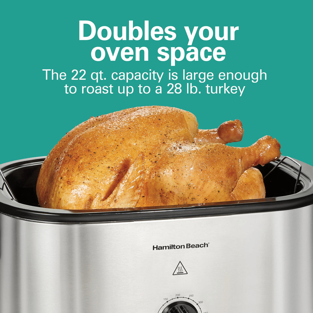 Hamilton Beach Electric Roaster Oven 22 Quart Stainless Steel O95386