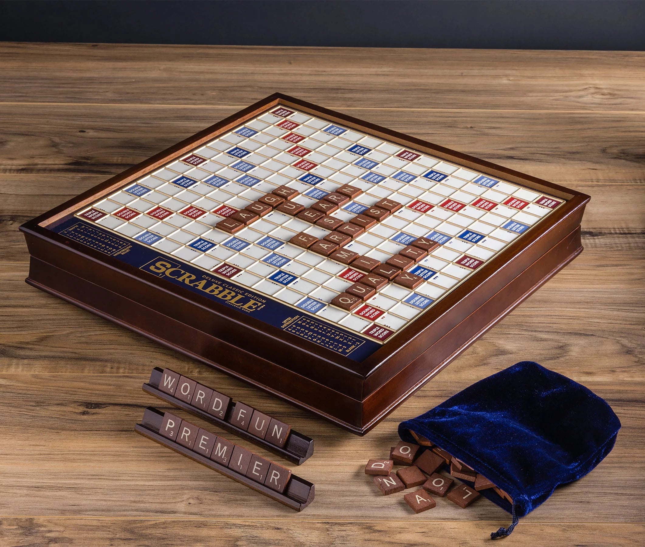 Winning Solutions Scrabble Game Deluxe Wooden Edition F591