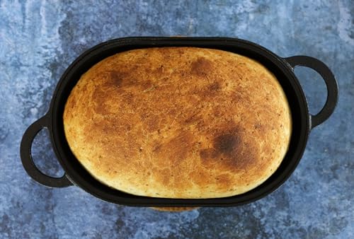 Cast Iron Bread Pan with Lid, Pre-Seasoned Loaf Pan U818