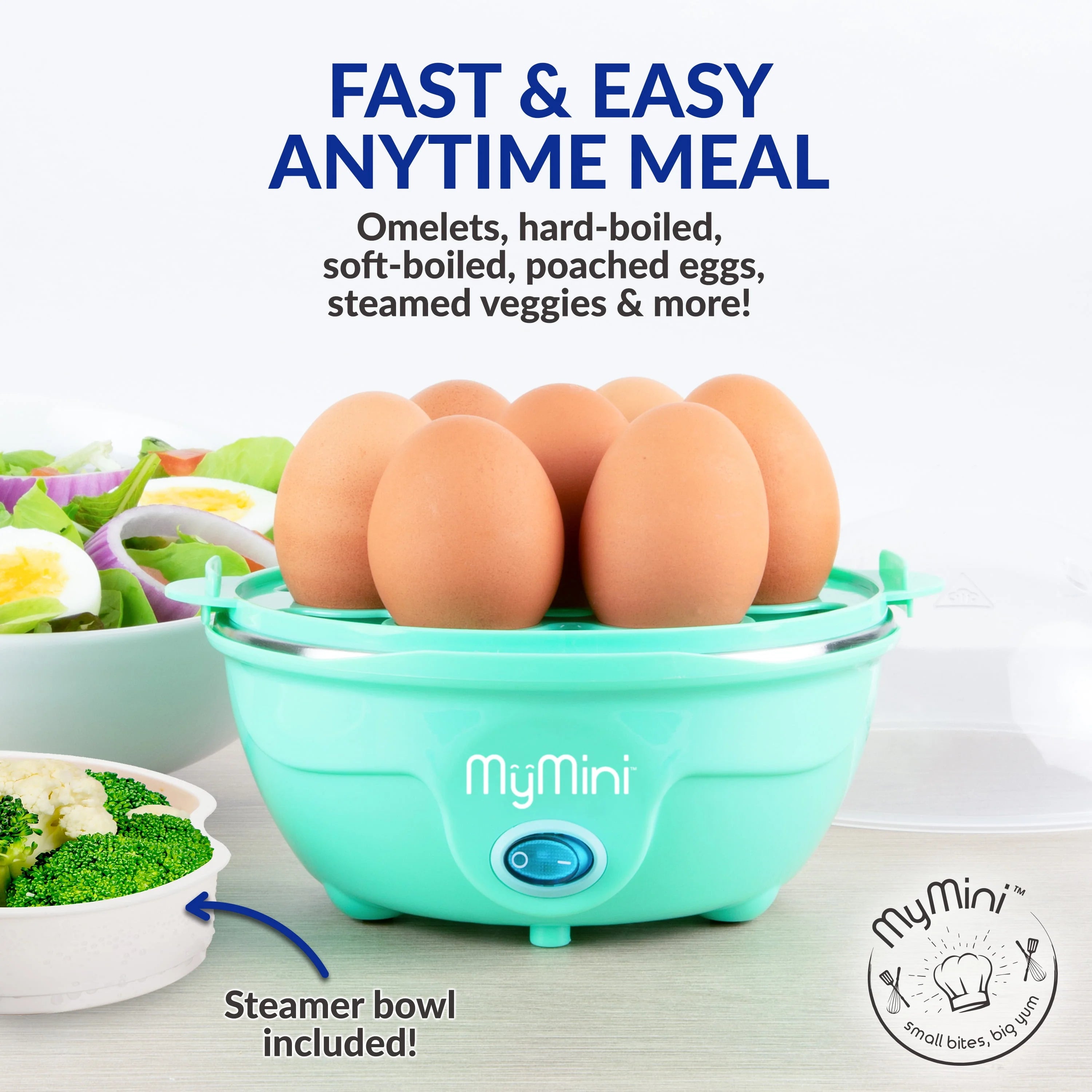 MyMini Premium 7-Egg Cooker, Teal J843