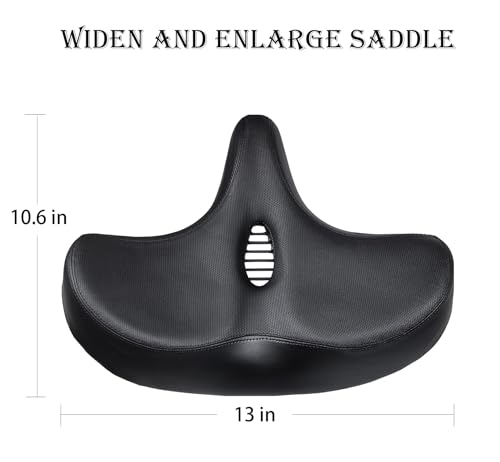 THALOUS Bike Seat with Backrest Oversized Comfort Bicycle Saddle Q745