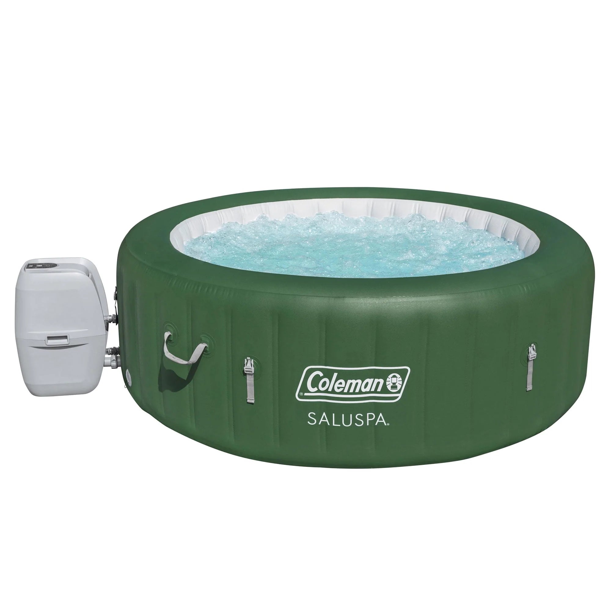 Coleman SaluSpa AirJet Inflatable Round Hot Tub, 60 Jets, Black D46266