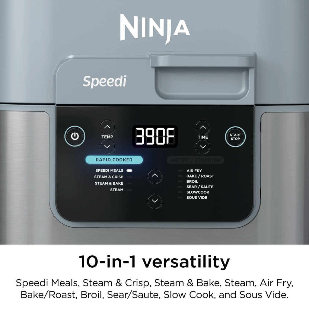 Ninja Speedi Rapid Cooker & Air Fryer, 6-Qt, 10-in-1, Sea Salt Gray Q39620