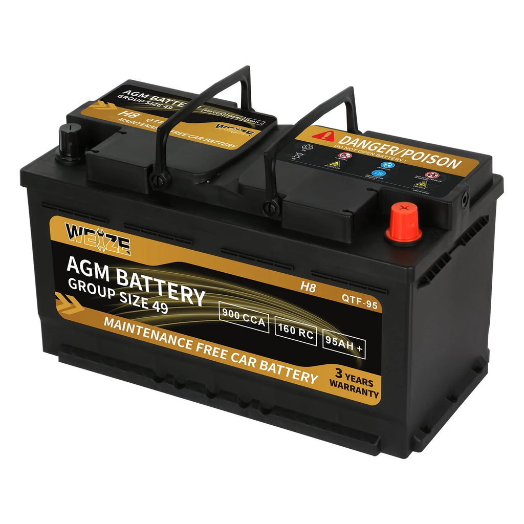 Weize Platinum AGM Automotive Battery Group 94R H7, 12V 80Ah N779