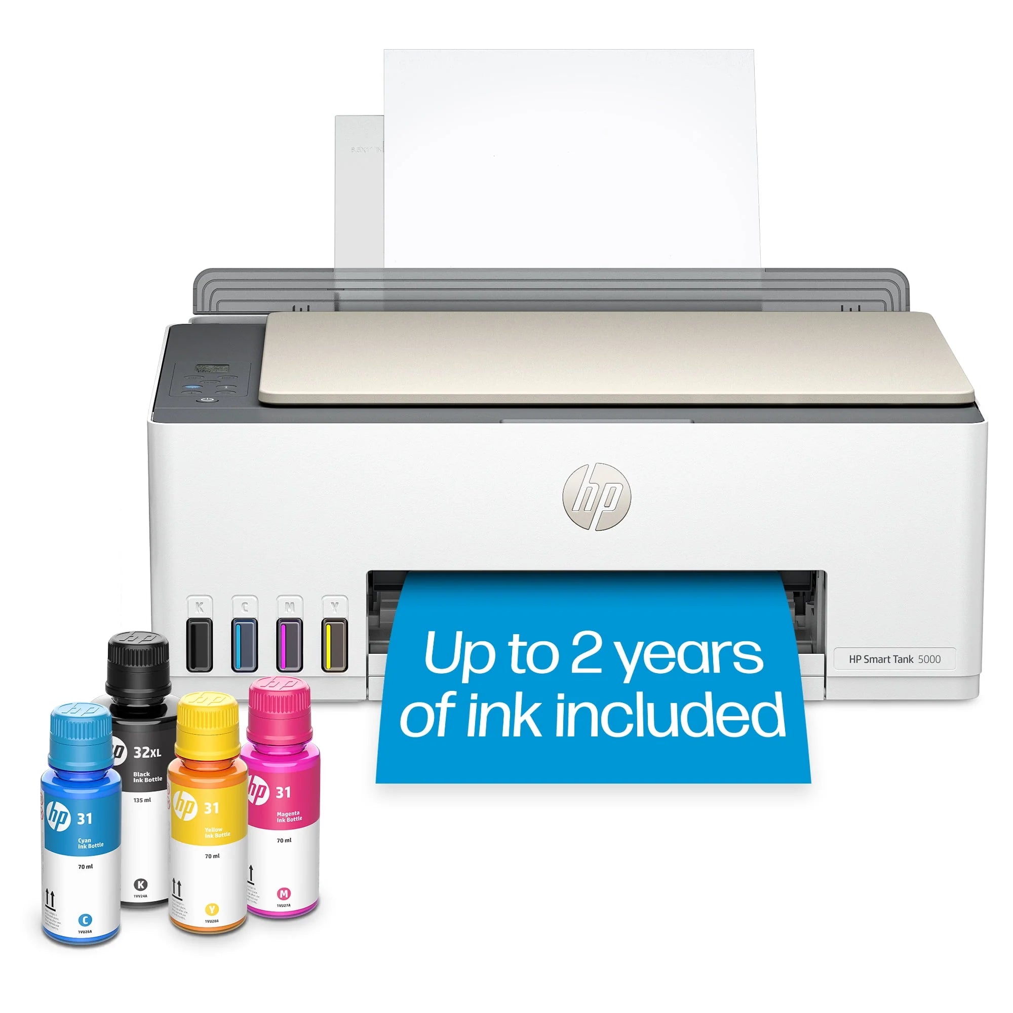 HP Smart Tank 5000 Wireless All-in-One Supertank Color Home Inkjet Printer with up to 2 Years of Ink