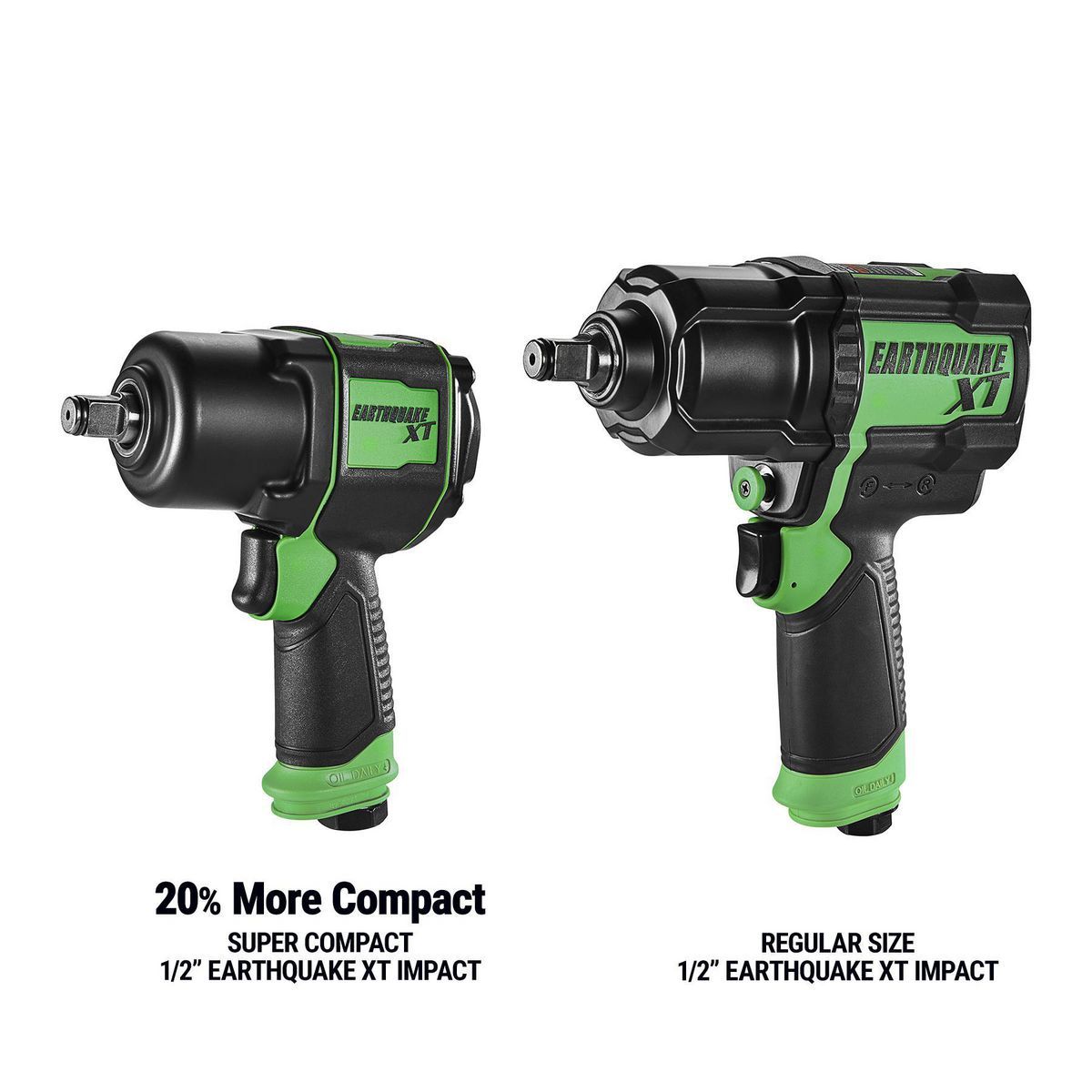 EARTHQUAKE XT 1/2 in. Supercompact Air Impact Wrench, Twin Hammer, 1000 ft-lbs W966370
