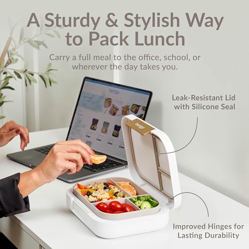 Bentgo Modern Adult & Teen Bento Lunch Box, Leak-Resistant, BPA-Free, Dark Gray G5523