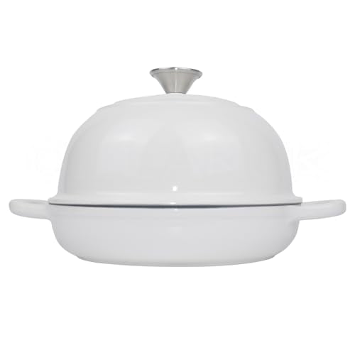 Enameled Cast Iron Dutch Oven with Lid for Bread Baking, 5 qt Cyan I339101