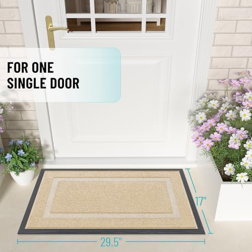 OLANLY Front Door Mat Indoor Outdoor Entrance, Waterproof, 36x24, Black P2970