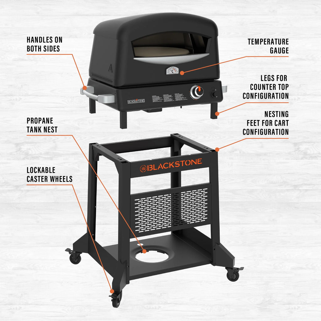 Blackstone Propane Pizza Oven with 16 Rotating Stone and Stand M33266