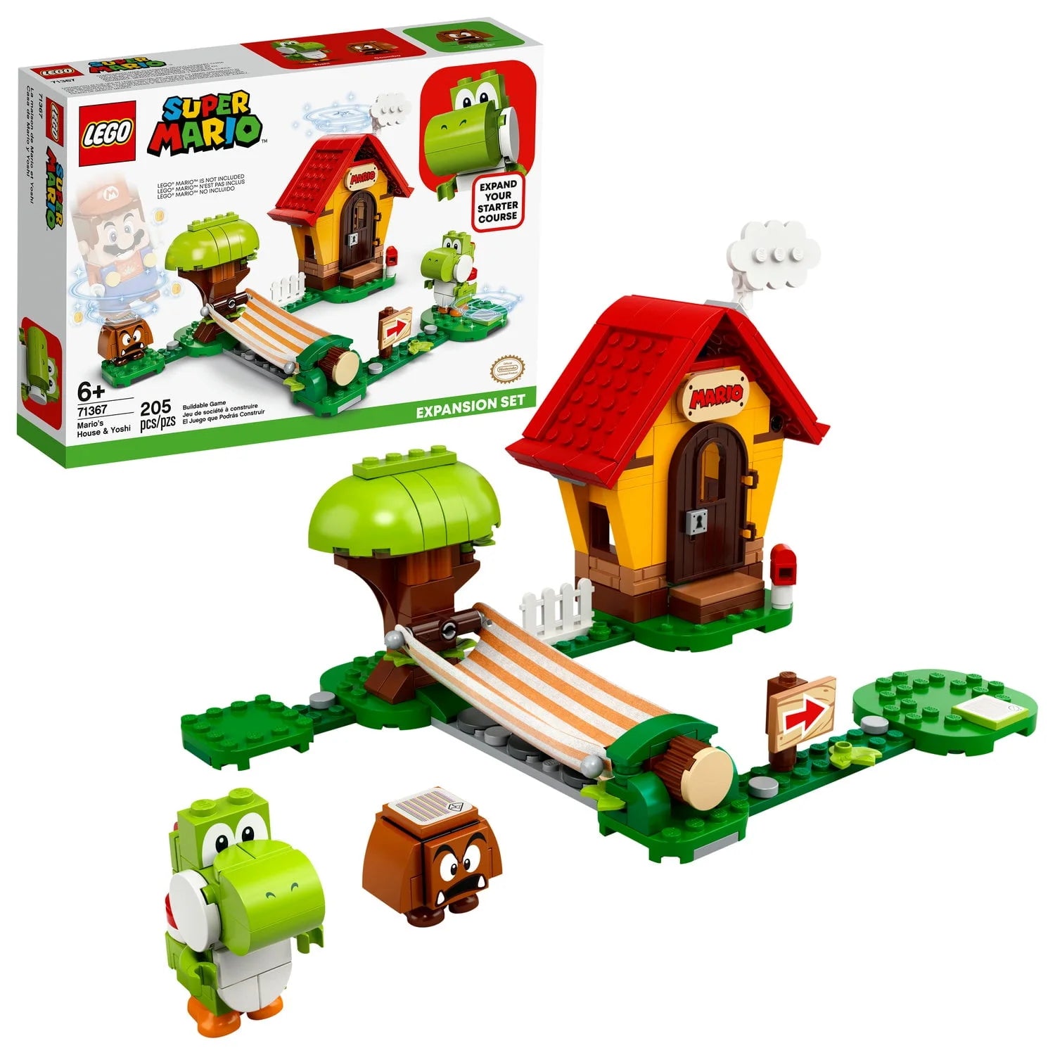 LEGO Super Mario Mario's House & Yoshi Expansion Set 71367 Building Toy for Kids (205 Pieces)